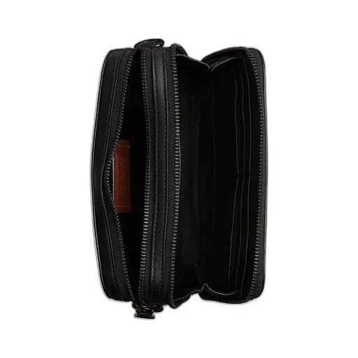 Zipped Leather Messenger Bag