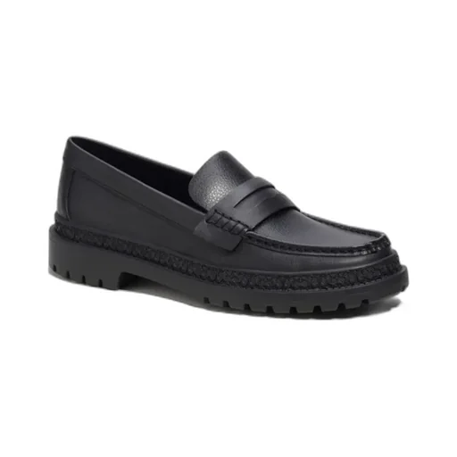 Penny-Slot Leather Loafers