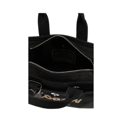 Logo Embroidered Top Handle Bag