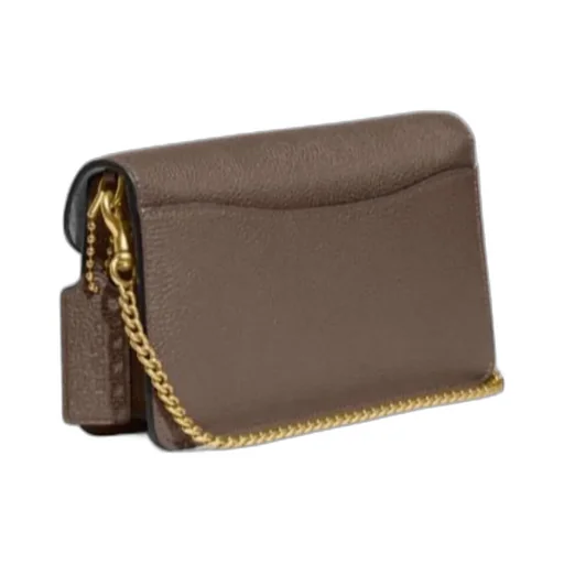 Tabby Logo Plaque Chained Clutch Bag