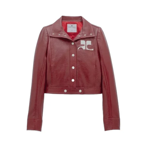 Vinyl Straight Hem Cropped Jacket