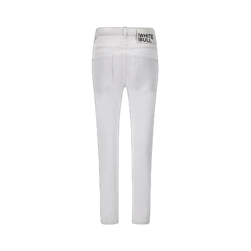 Distressed Logo-Patch Slim-Fit Jeans