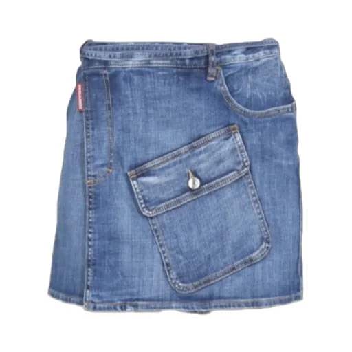 Pocket-Detailed Denim Skirt