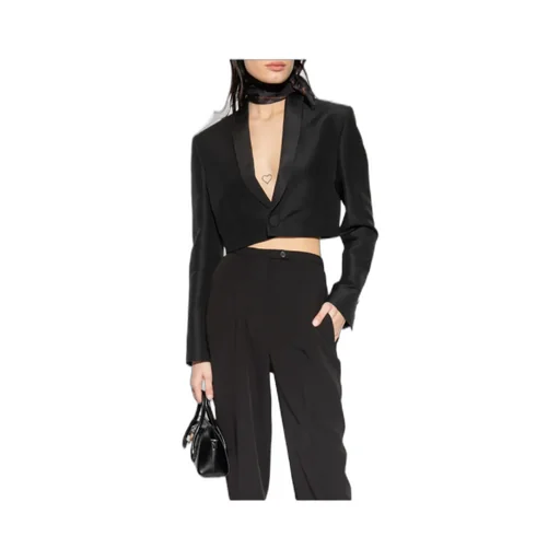 V-Neck Short Blazer