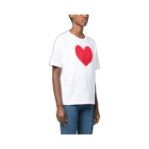 Heart Embellished Crewneck T-Shirt