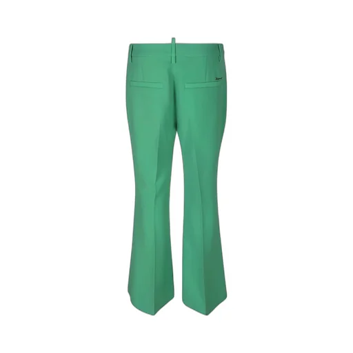 Kick-Flare Cropped Trousers