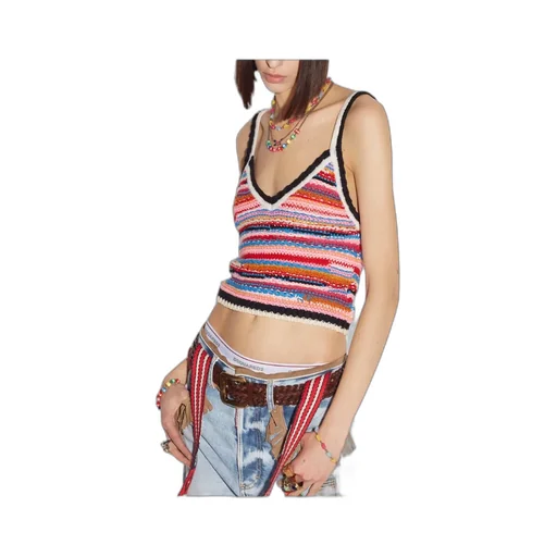 Striped Knitted Tank Top