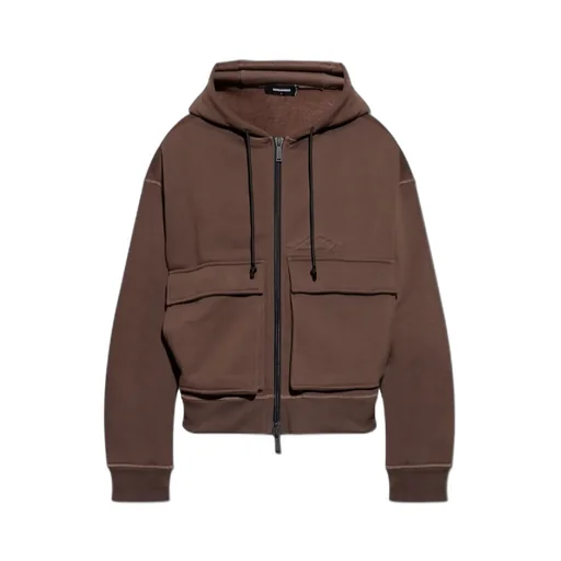 Logo Embossed Zipped Hoodie