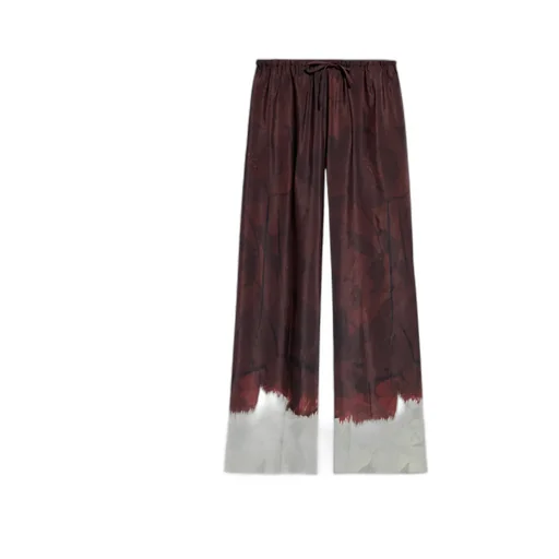 Abstract Printed Drawstring Trousers