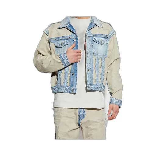 Distressed Buttoned Denim Jacket