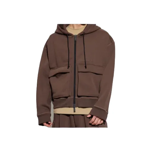 Logo Embossed Zipped Hoodie