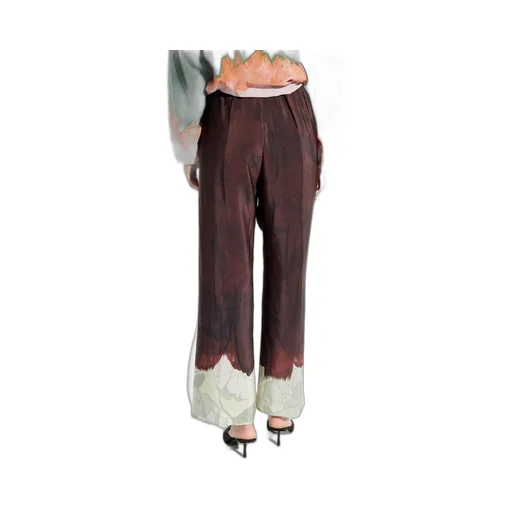 Abstract Printed Drawstring Trousers