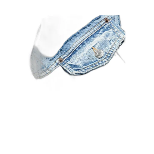 Distressed Buttoned Denim Jacket