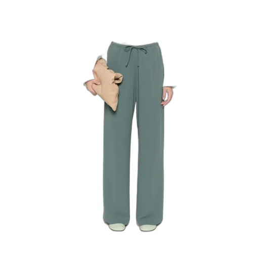 Drawstring Straight-Leg Trousers