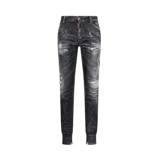 Distressed Straight Leg Jeans
