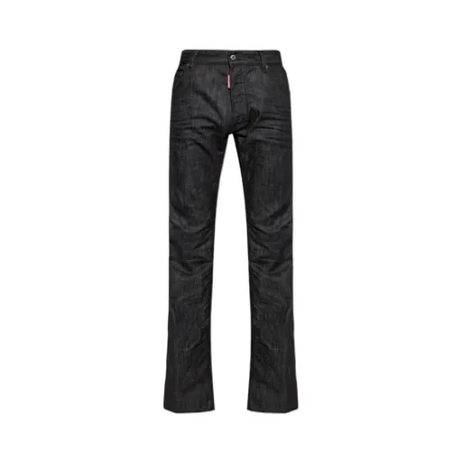 Straight-Leg Zip Detailed Jeans