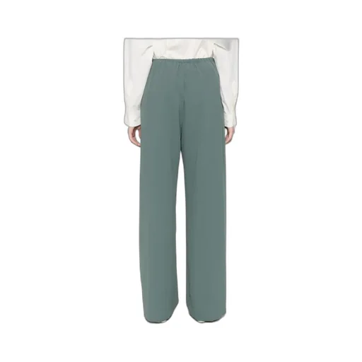 Drawstring Straight-Leg Trousers