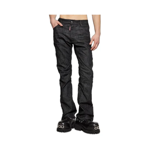 Straight-Leg Zip Detailed Jeans