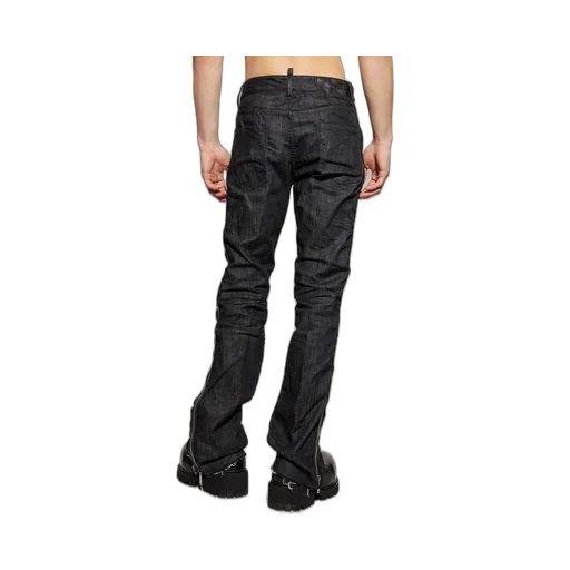 Straight-Leg Zip Detailed Jeans