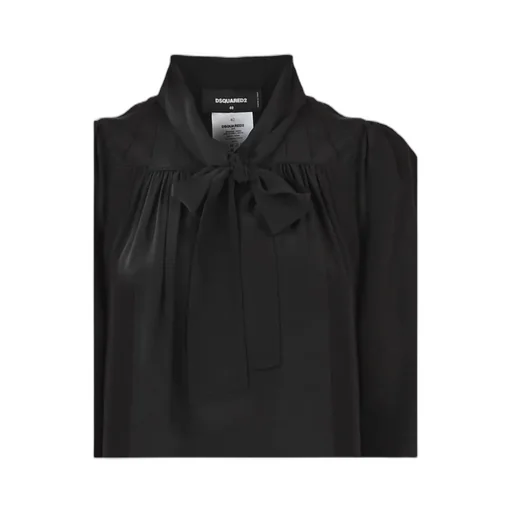Pussy-Bow Tied Waist Mini Dress