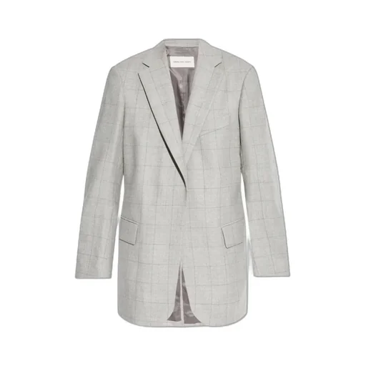 Checked Long Blazer