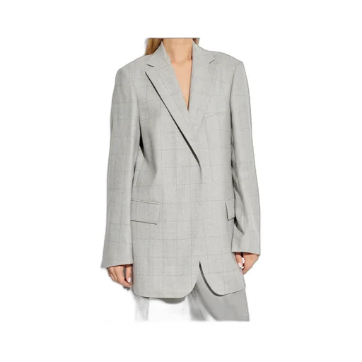 Checked Long Blazer