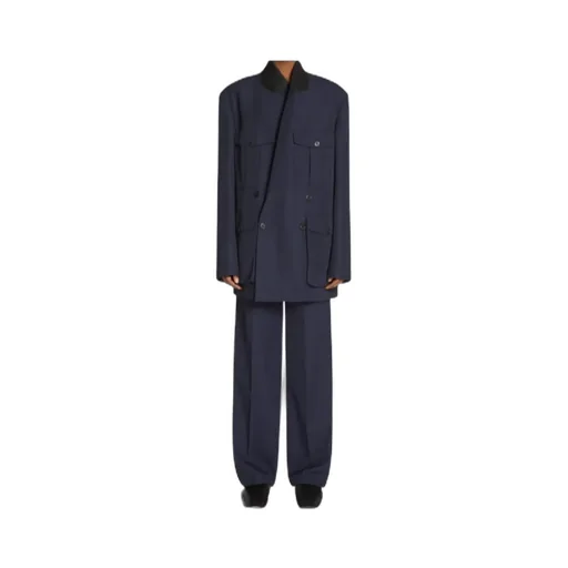 Pleated Straight-Leg Trousers