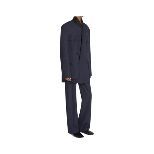 Pleated Straight-Leg Trousers