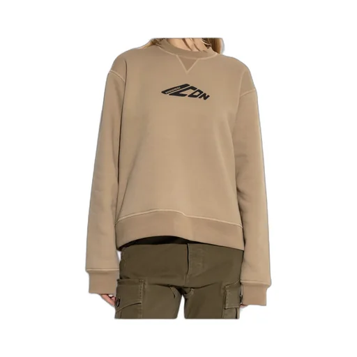 Icon Logo Printed Crewneck Sweatshirt