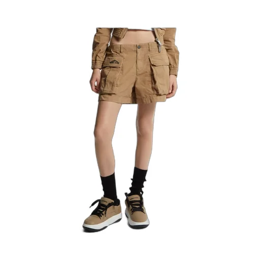 Icon-Printed Mid-Rise Cargo Shorts