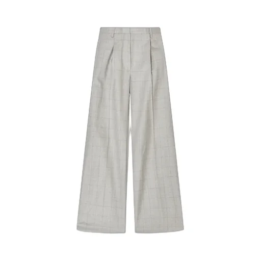 Checked Pleated Trousers