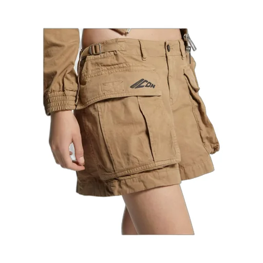 Icon-Printed Mid-Rise Cargo Shorts