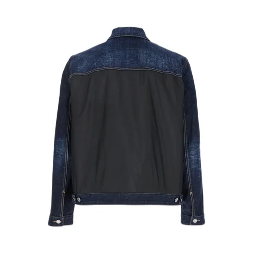 Two-Toned Button-Up Denim Jacket