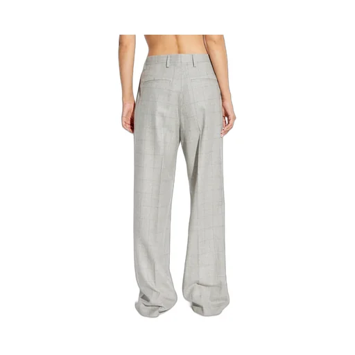 Checked Pleated Trousers