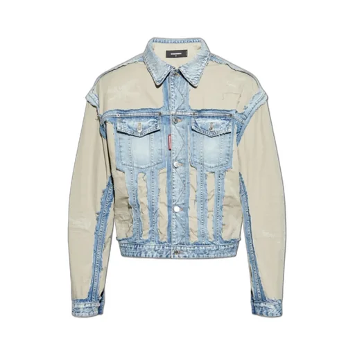 Distressed Buttoned Denim Jacket