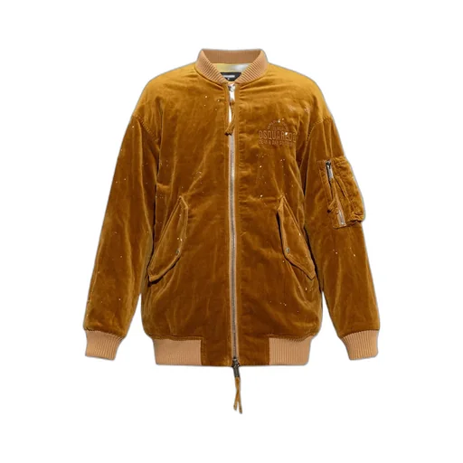 Logo Embroidered Zipped Bomber Jacket