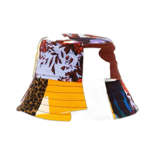 Patchwork Dropped Brim Bucket Hat
