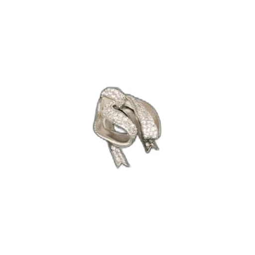 Bow Brooch With Rhinestones