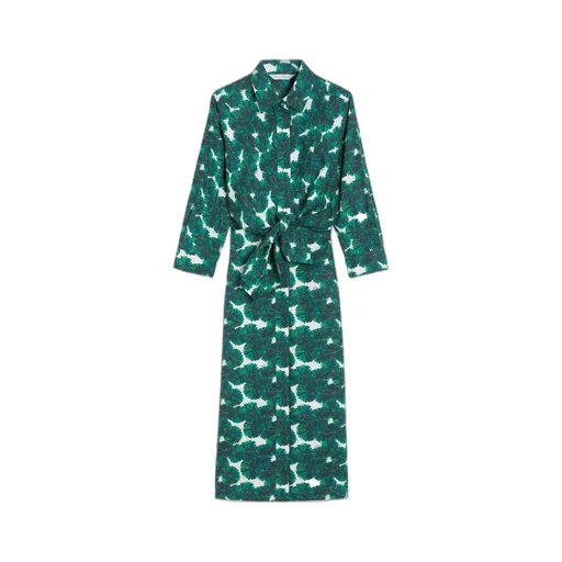 Printed Poplin Shirt Dress