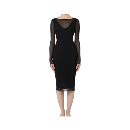 Midi Dress In Mesh Jersey