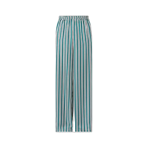 Wide-Fit Printed Silk Trousers