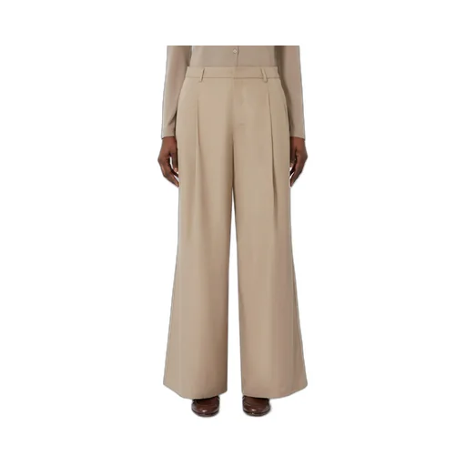 Wide-Fit Cotton Poplin Trousers