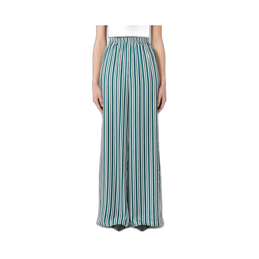 Wide-Fit Printed Silk Trousers