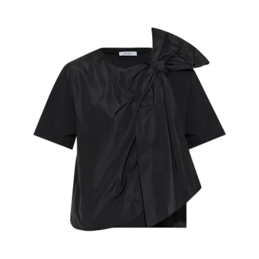Jersey T-Shirt With Maxi Bow