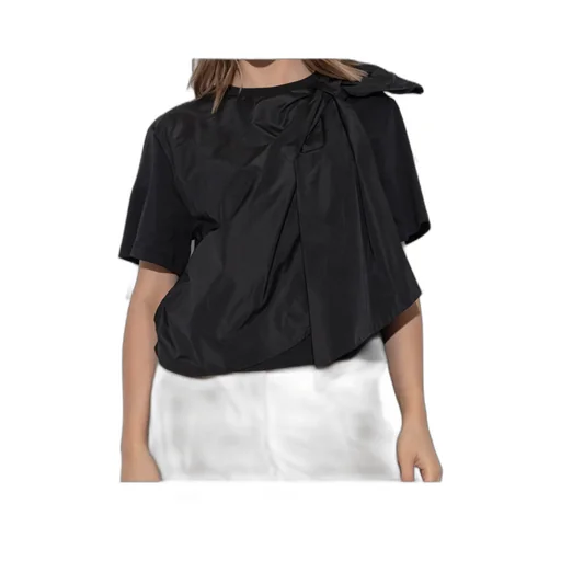 Jersey T-Shirt With Maxi Bow