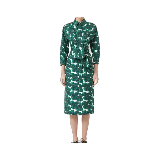 Printed Poplin Shirt Dress