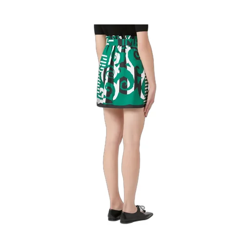 Printed Silk Mini Skirt