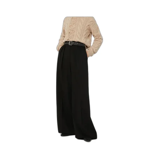 Flared Camel Trousers