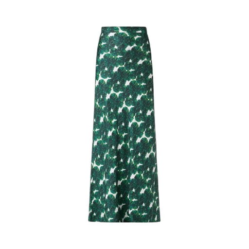 Long Printed Silk Skirt