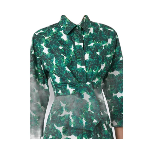 Printed Poplin Shirt Dress